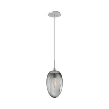 Load image into Gallery viewer, Meteo Pendant Light in Classic Silver/Smoke/Geo Crystal (LED).