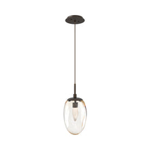 Load image into Gallery viewer, Meteo Pendant Light in Flat Bronze/Amber/Geo Crystal (LED).