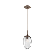 Load image into Gallery viewer, Meteo Pendant Light in Flat Bronze/Amber/Zircon Crystal (LED).