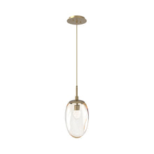 Load image into Gallery viewer, Meteo Pendant Light in Gilded Brass/Amber/Floret Crystal (LED).