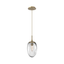 Load image into Gallery viewer, Meteo Pendant Light in Gilded Brass/Clear/Geo Crystal (LED).