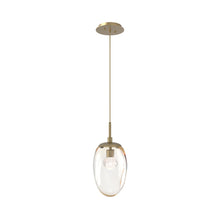 Load image into Gallery viewer, Meteo Pendant Light in Gilded Brass/Amber/Zircon Crystal (LED).