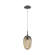 Load image into Gallery viewer, Meteo Pendant Light in Graphite/Bronze/Geo Crystal (LED).