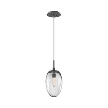 Load image into Gallery viewer, Meteo Pendant Light in Graphite/Clear/Geo Crystal (LED).