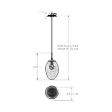 Load image into Gallery viewer, Meteo Pendant Light - line drawing.