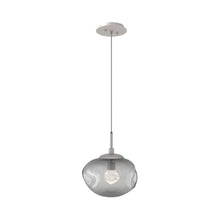 Load image into Gallery viewer, Nova LED Pendant Light in Beige Silver/Smoke/Zircon Crystal.