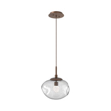 Load image into Gallery viewer, Nova LED Pendant Light in Burnished Bronze/Clear/Floret Crystal.