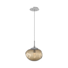 Load image into Gallery viewer, Nova LED Pendant Light in Classic Silver/Bronze/Geo Crystal.