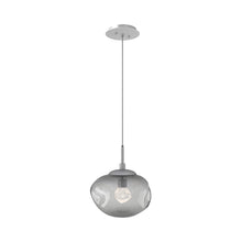 Load image into Gallery viewer, Nova LED Pendant Light in Classic Silver/Smoke/Zircon Crystal.