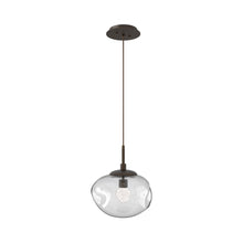 Load image into Gallery viewer, Nova LED Pendant Light in Flat Bronze/Clear/Floret Crystal.