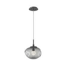 Load image into Gallery viewer, Nova LED Pendant Light in Graphite/Smoke/Zircon Crystal.