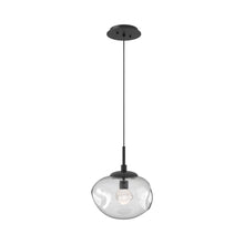 Load image into Gallery viewer, Nova LED Pendant Light in Matte Black/Clear/Zircon Crystal.
