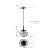 Load image into Gallery viewer, Nova LED Pendant Light - line drawing.