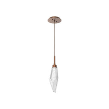 Load image into Gallery viewer, Rock Crystal LED Pendant Light in Burnished Bronze/Clear (Small).