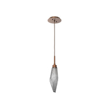 Load image into Gallery viewer, Rock Crystal LED Pendant Light in Burnished Bronze/Smoke (Small).