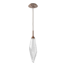 Load image into Gallery viewer, Rock Crystal LED Pendant Light in Burnished Bronze/Clear (Large).