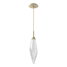 Load image into Gallery viewer, Rock Crystal LED Pendant Light in Gilded Brass/Clear (Large).