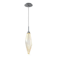Load image into Gallery viewer, Rock Crystal LED Pendant Light in Gunmetal/Amber (Large).