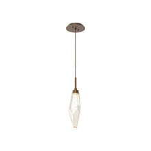Load image into Gallery viewer, Rock Crystal LED Pendant Light in Flat Bronze/Amber (Small).