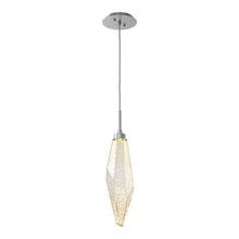 Load image into Gallery viewer, Rock Crystal LED Pendant Light in Satin Nickel/Amber (Large).