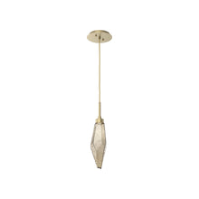 Load image into Gallery viewer, Rock Crystal LED Pendant Light in Gilded Brass/Bronze (Small).