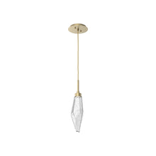 Load image into Gallery viewer, Rock Crystal LED Pendant Light in Gilded Brass/Clear (Small).