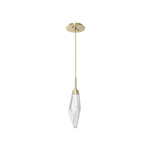 Load image into Gallery viewer, Rock Crystal LED Pendant Light in Heritage Brass/Clear (Small).