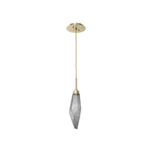 Load image into Gallery viewer, Rock Crystal LED Pendant Light in Heritage Brass/Smoke (Small).