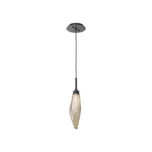 Load image into Gallery viewer, Rock Crystal LED Pendant Light in Matte Black/Bronze (Small).