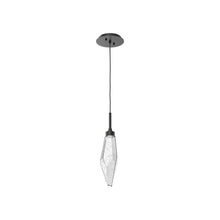 Load image into Gallery viewer, Rock Crystal LED Pendant Light in Matte Black/Clear (Small).