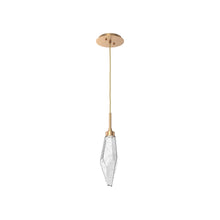 Load image into Gallery viewer, Rock Crystal LED Pendant Light in Novel Brass/Clear (Small).
