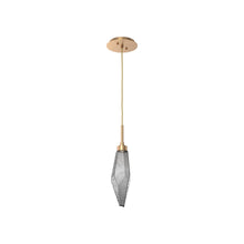 Load image into Gallery viewer, Rock Crystal LED Pendant Light in Novel Brass/Smoke (Small).
