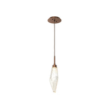 Load image into Gallery viewer, Rock Crystal LED Pendant Light in Oil Rubbed Bronze/Amber (Small).