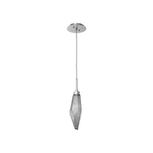 Load image into Gallery viewer, Rock Crystal LED Pendant Light in Satin Nickel/Smoke (Small).