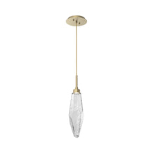 Load image into Gallery viewer, Rock Crystal LED Pendant Light in Gilded Brass/Clear (Medium).