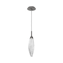 Load image into Gallery viewer, Rock Crystal LED Pendant Light in Graphite/Clear (Medium).