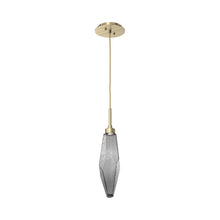 Load image into Gallery viewer, Rock Crystal LED Pendant Light in Heritage Brass/Smoke (Medium).