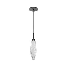 Load image into Gallery viewer, Rock Crystal LED Pendant Light in Matte Black/Clear (Medium).