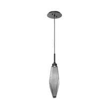 Load image into Gallery viewer, Rock Crystal LED Pendant Light in Matte Black/Smoke (Medium).
