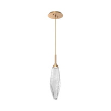 Load image into Gallery viewer, Rock Crystal LED Pendant Light in Novel Brass/Clear (Medium).