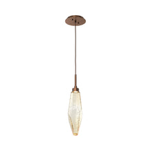 Load image into Gallery viewer, Rock Crystal LED Pendant Light in Oil Rubbed Bronze/Amber (Medium).