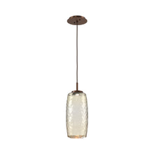 Load image into Gallery viewer, Vessel LED Pendant Light in Burnished Bronze/Amber.