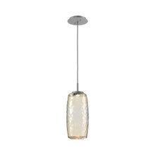 Load image into Gallery viewer, Vessel LED Pendant Light in Classic Silver/Amber.