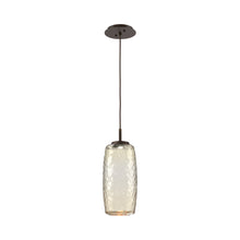 Load image into Gallery viewer, Vessel LED Pendant Light in Flat Bronze/Amber.