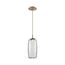 Load image into Gallery viewer, Vessel LED Pendant Light in Gilded Brass/Clear.