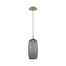 Load image into Gallery viewer, Vessel LED Pendant Light in Gilded Brass/Smoke.