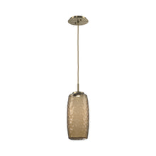 Load image into Gallery viewer, Vessel LED Pendant Light in Heritage Brass/Bronze.