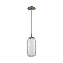 Load image into Gallery viewer, Vessel LED Pendant Light in Novel Brass/Clear.