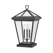 Load image into Gallery viewer, Alford Place Outdoor Pier Mount Lantern in Museum Black.