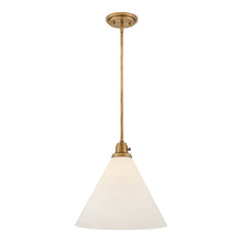 Load image into Gallery viewer, Arti Pendant Light in Heritage Brass/Cased Opal (Large).